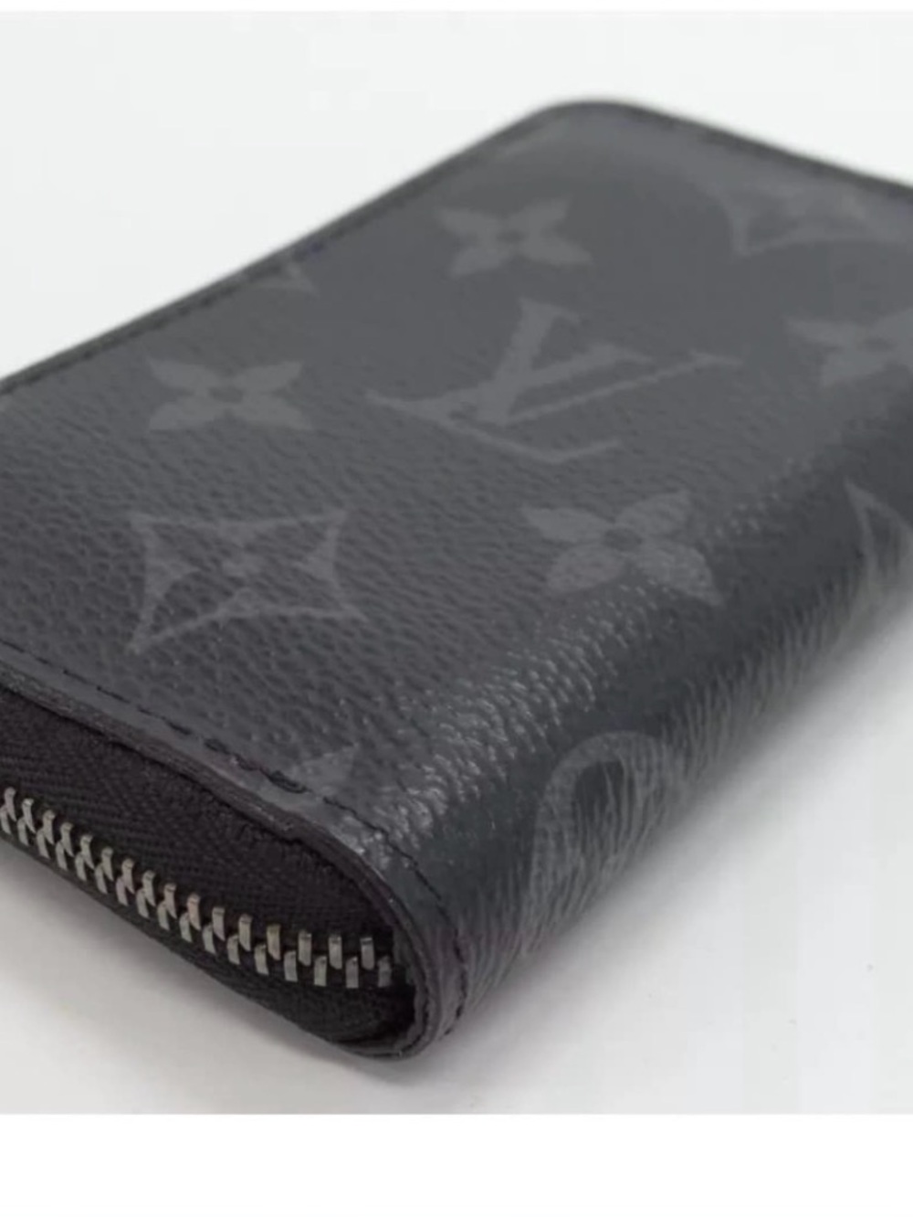 Louis Vuitton Black Monogram Zip Card Holder with Silver Hardware - Picture 4 of 8